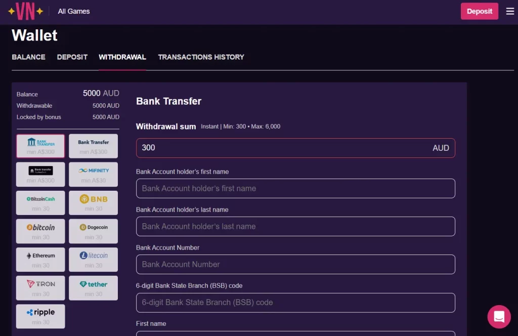Vegas Now Online Casino Withdrawal