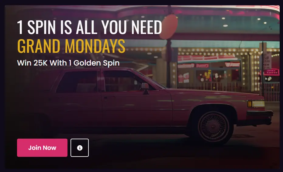 Grand Mondays with VegasNow Free Spins